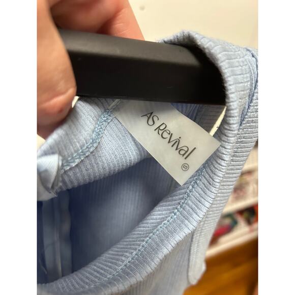 AS Revival Altar'd State NWT Blue One Piece Ribbed Jumpsuit - Picture 8 of 8